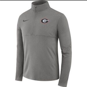 Nike Gray Half-Zip Jacket with Logo